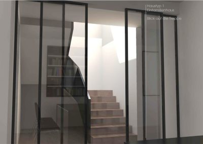 Visualisierung Inneneinrichtung Treppe Niedrigenergiehaus